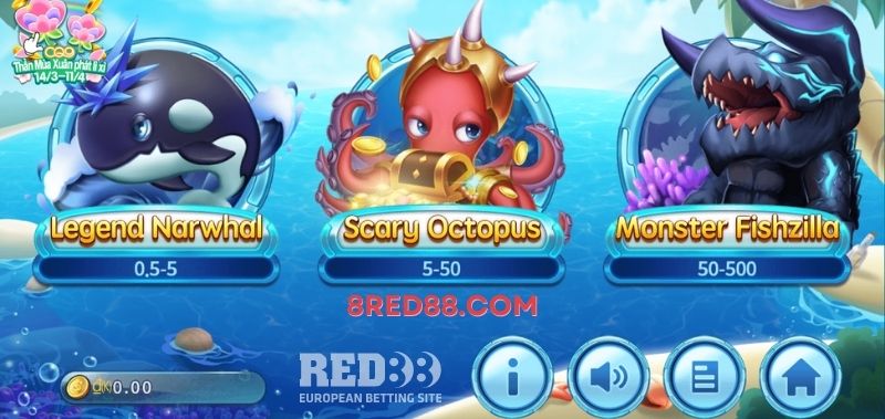 Bắn cá Online tại Red88 với nhiều trò chơi thú vị